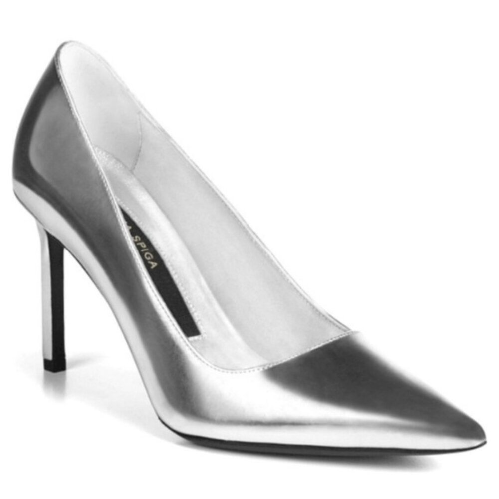 Via Spiga Silver Nikola Stiletto Heels
